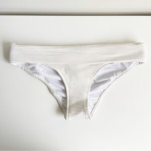 NEW Heidi Klein bikini bottoms white ribbed cheeky boho beach size 2 textured